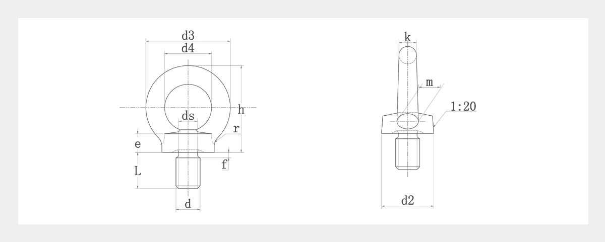 Stainless Steel Eye Screw-2D
